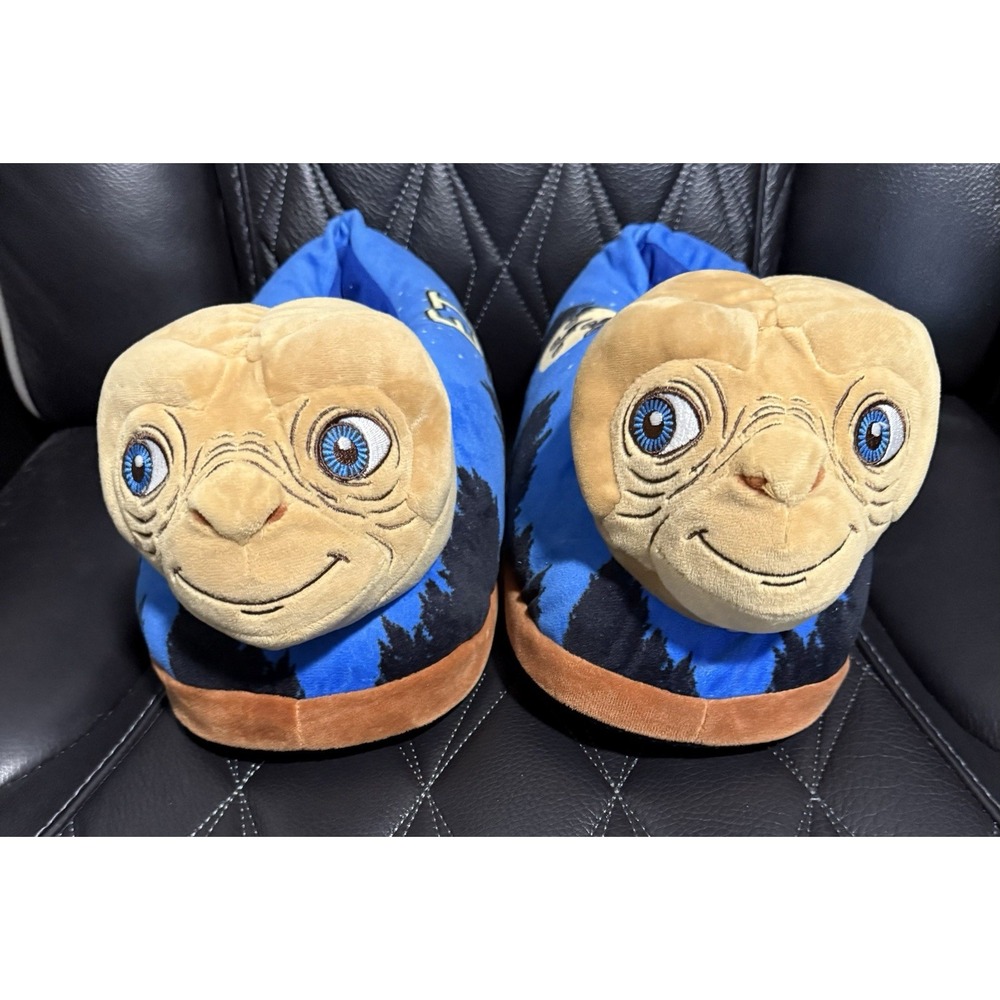 E.T. Universal Studios Announced Plush Slippers Size Large Extra Terrestrial